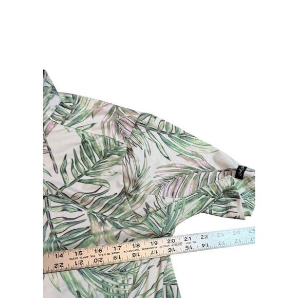 Bad Birdie Mens Tropical Leaf Print Golf Polo Shirt Size Large - Performance - Picture 7 of 8